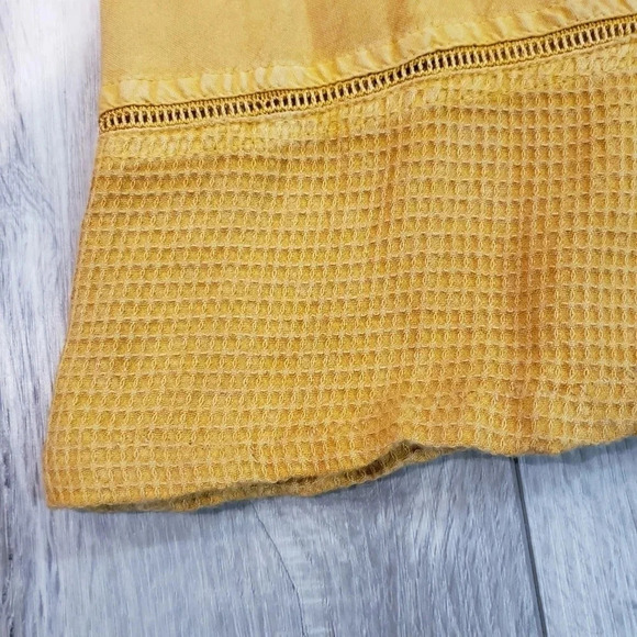 V-I-Petites Yellow Sleeveless Embroidered Maxi Dress Womans M/M - Picture 8 of 9